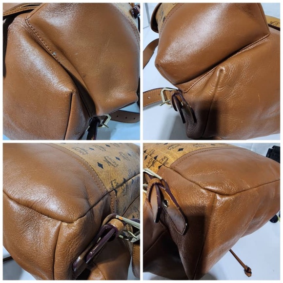 Authentic MCM Visetos Knapsack Heritage Double Pocket Backpack - Picture 13 of 16